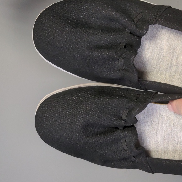 Cloudsteppers by Clarks Black Ballet Shimmer Gathered Flats Size 7 - Picture 4 of 10